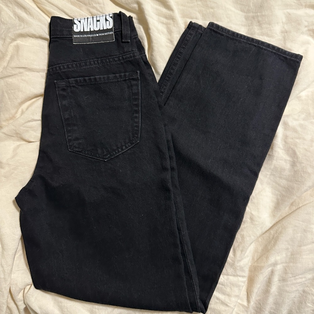 MOTHER Snacks Double Stack High Rise Jeans - Picture 3 of 8
